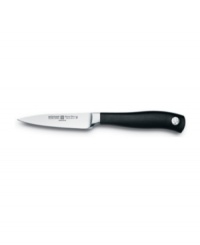 The answer to easy entertaining, this paring knife takes on all small tasks with an incredible precision that pays off in presentation. The precision-forged high carbon stainless steel blade puts comfort and control in your hand. Lifetime warranty. The answer to easy entertaining, this paring knife takes on all small tasks with an incredible precision that pays off in presentation. The precision-forged high carbon stainless steel blade puts comfort and control in your hand. Lifetime warranty.