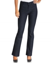 A bootcut-leg silhouette in a slimming dark wash makes these Not Your Daughter's Jeans a wardrobe essential! A bootcut-leg silhouette in a slimming dark wash makes these Not Your Daughter's Jeans a wardrobe essential!