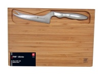 Zwilling J.A. Henckels Twin Fork Tip Cheese Knife with Bamboo Cutting Board Zwilling J.A. Henckels Twin Fork Tip Cheese Knife with Bamboo Cutting Board