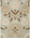 Safavieh Blossom Collection Handmade Blue Hand-Spun Wool Area Rug, 5-Feet by 8-Feet