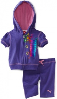 Puma - Kids Baby-girls Infant French Terry Hoodie And Capri, Purple, 24 Months Puma - Kids Baby-girls Infant French Terry Hoodie And Capri, Purple, 24 Months