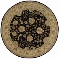 Nourison 2000 2214 Round Rug, Black, 4.0-Feet by 4.0-Feet Nourison 2000 2214 Round Rug, Black, 4.0-Feet by 4.0-Feet