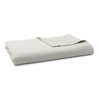 Inspired by the refined polish of menswear, this relaxed collection pairs solid brushed cotton and twill with faux suede trim and plaid. This soft twill blanket has the look of flannel suiting, in light grey with three rows of channel stitching detail. Inspired by the refined polish of menswear, this relaxed collection pairs solid brushed cotton and twill with faux suede trim and plaid. This soft twill blanket has the look of flannel suiting, in light grey with three rows of channel stitching detail.