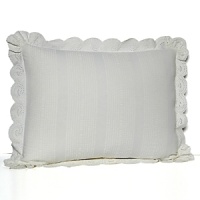 In the romantic tradition of heirloom linens, a mix of delicate embroidery, scalloped and eyelet ruffles and sunny seersucker layers with shades of soft chambray for a look of collected elegance. In the romantic tradition of heirloom linens, a mix of delicate embroidery, scalloped and eyelet ruffles and sunny seersucker layers with shades of soft chambray for a look of collected elegance.