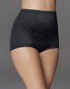 Flexees Women's Instant Slimmer Plus Size Firm Control Brief, Black, 5X-Large