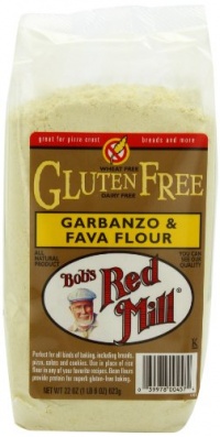 Bob's Red Mill Gluten-Free Garbanzo Fava Flour, 22-Ounce Packages (Pack of 4) Bob's Red Mill Gluten-Free Garbanzo Fava Flour, 22-Ounce Packages (Pack of 4)