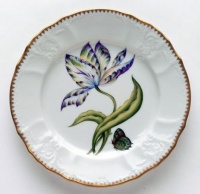 Anna Weatherley Old Master Tulips Salad Plate Green/Purple Anna Weatherley Old Master Tulips Salad Plate Green/Purple