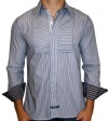 ENGLISH LAUNDRY Scott Weiland Tower Hill Mens Stripe Woven Long Sleeve Dress Shirt