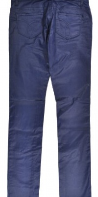 Lavo Womens Navy Blue Coated Twill Skinny Leg Pant (7/8) Lavo Womens Navy Blue Coated Twill Skinny Leg Pant (7/8)