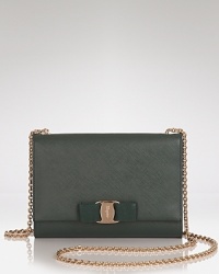 Lend your look trend-right polish with Salvatore Ferragamo's leather crossbody bag. Mini and majorly chic, it's a small scale way to work the brand's sophisticated style. Lend your look trend-right polish with Salvatore Ferragamo's leather crossbody bag. Mini and majorly chic, it's a small scale way to work the brand's sophisticated style.