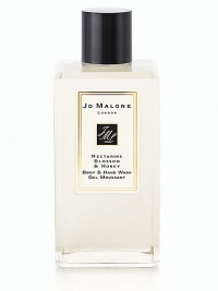 Nectarine Blossom & Honey Body & Hand Wash gets skin sparkling clean and leaves just a hint of fragrance. With a moisturizing lather, it awakens the senses. Inspired by the delicate flavor of peach sorbet, this body and hand wash is an ambrosial scent. Nectars of peach, plum and blackcurrant are entwined with the richness of honey in this divinely sweet combination. 8.5 oz. Nectarine Blossom & Honey Body & Hand Wash gets skin sparkling clean and leaves just a hint of fragrance. With a moisturizing lather, it awakens the senses. Inspired by the delicate flavor of peach sorbet, this body and hand wash is an ambrosial scent. Nectars of peach, plum and blackcurrant are entwined with the richness of honey in this divinely sweet combination. 8.5 oz.