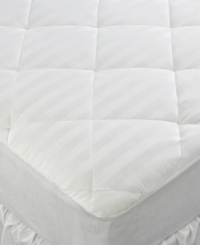 Keep your mattress protected and add an extra layer of plush comfort with this Waterproof mattress pad from Charter Club. Featuring a diamond quilted design with dobby woven stripes and hypoallergenic construction, this pad is sure to keep your mattress well-kept. Keep your mattress protected and add an extra layer of plush comfort with this Waterproof mattress pad from Charter Club. Featuring a diamond quilted design with dobby woven stripes and hypoallergenic construction, this pad is sure to keep your mattress well-kept.