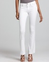With a bright white wash, these James Jeans flare jeans are an ultra-chic take on denim.