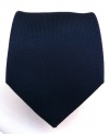 100% Silk Woven Midnight Navy Solid Textured Tie