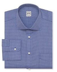 Ike Behar Mini-Check Dress Shirt - Regular Fit Ike Behar Mini-Check Dress Shirt - Regular Fit