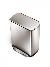 Simplehuman Rectangular Step Trash Can, Fingerprint-Proof Brushed Stainless Steel, 50 liter/13 gallon Simplehuman Rectangular Step Trash Can, Fingerprint-Proof Brushed Stainless Steel, 50 liter/13 gallon