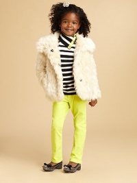 A chic, stylish topper for your Juicy princess crafted in plush faux fur with side pockets for storage and little hands.Over-sized faux fur collarLong sleevesFront snapsFront pocketsAcrylicDry cleanImported Please note: Number of snaps may vary depending on size ordered. A chic, stylish topper for your Juicy princess crafted in plush faux fur with side pockets for storage and little hands.Over-sized faux fur collarLong sleevesFront snapsFront pocketsAcrylicDry cleanImported Please note: Number of snaps may vary depending on size ordered.