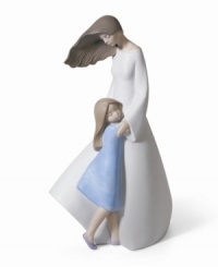 Representing the love that is boundless and lifelong, this exquisite figurine depicts a young girl embracing her mother. In delicate painted hues, a high gloss finish, and porcelain so finely crafted you can just about feel the wind in your own hair. Measures 12.5x7.25. Representing the love that is boundless and lifelong, this exquisite figurine depicts a young girl embracing her mother. In delicate painted hues, a high gloss finish, and porcelain so finely crafted you can just about feel the wind in your own hair. Measures 12.5x7.25.