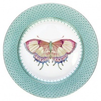 Mottahedeh Green Lace Dessert Plate (Butterfly) 8.5 in