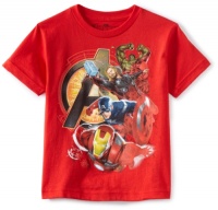 Marvel Boys 2-7 Avengers Assemble Heroes Shirt Marvel Boys 2-7 Avengers Assemble Heroes Shirt