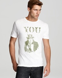 A vintage Uncle Sam graphic tee gets everyone's attention. A vintage Uncle Sam graphic tee gets everyone's attention.