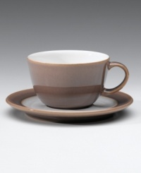 A lovely cocoa palette highlighted by warm amber tones lends this Denby dinnerware and dishes collection a more elegant earthiness. Coordinate solid Truffle and striped Truffle Layers pieces for flattering tabletop contrast. A lovely cocoa palette highlighted by warm amber tones lends this Denby dinnerware and dishes collection a more elegant earthiness. Coordinate solid Truffle and striped Truffle Layers pieces for flattering tabletop contrast.