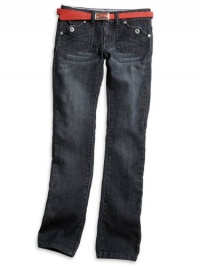 Guess NYC 2 LA Belted Ultra Skinny Jeans (Sizes 7 - 16) - dark stone, 7 Guess NYC 2 LA Belted Ultra Skinny Jeans (Sizes 7 - 16) - dark stone, 7