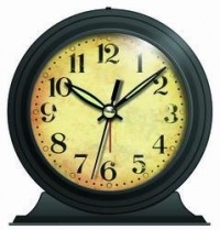 Boutique Black Antique Look Metal Alarm Clock Boutique Black Antique Look Metal Alarm Clock