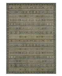 Timeless Persian-inspired designs and striking light-blue color palette that make this Momeni rug a welcome addition to any room. Drop-stitched polypropylene creates a highly durable pile while maintaining luxurious texture and depth. Timeless Persian-inspired designs and striking light-blue color palette that make this Momeni rug a welcome addition to any room. Drop-stitched polypropylene creates a highly durable pile while maintaining luxurious texture and depth.