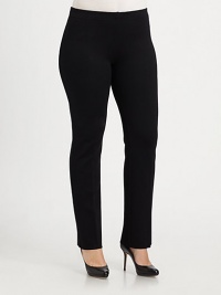 Made from soft wool, pull-on pants guaranteed to hug you in all the right places and to go with virtually everything in your wardrobe.Elasticized waistbandPull-on styleInseam, about 33WoolDry cleanMade in Italy Made from soft wool, pull-on pants guaranteed to hug you in all the right places and to go with virtually everything in your wardrobe.Elasticized waistbandPull-on styleInseam, about 33WoolDry cleanMade in Italy