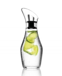 Part decanter, part pitcher, the versatile Vignon carafe is indispensable to wine lovers. As a decanter its large opening makes it a great aerator and the slanted top makes pouring very easy. And as a water pitcher, the tight-fitting glass stopper prevents other flavors from leaking in while in the fridge. Part decanter, part pitcher, the versatile Vignon carafe is indispensable to wine lovers. As a decanter its large opening makes it a great aerator and the slanted top makes pouring very easy. And as a water pitcher, the tight-fitting glass stopper prevents other flavors from leaking in while in the fridge.