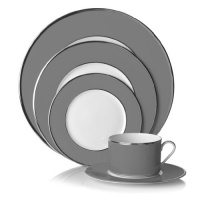 Mikasa Color Studio Gray-Platinum 5-Piece Dinnerware Placesetting Mikasa Color Studio Gray-Platinum 5-Piece Dinnerware Placesetting