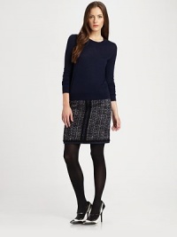 Donning a brilliant tweed pattern and grosgrain trim, this skirt has it all. Grosgrain waistbandBack zipperAbout 19 long32% wool/30% acrylic/23% polyester/6% nylon/4% cotton/4% rayon/1% metallic threadDry cleanImported Model shown is 5'9½ (176cm) wearing US size 4. Donning a brilliant tweed pattern and grosgrain trim, this skirt has it all. Grosgrain waistbandBack zipperAbout 19 long32% wool/30% acrylic/23% polyester/6% nylon/4% cotton/4% rayon/1% metallic threadDry cleanImported Model shown is 5'9½ (176cm) wearing US size 4.
