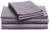 Pinzon Hemstitch 400-Thread-Count Egyptian Cotton Sateen Full Sheet Set, Plum