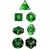 Polyhedral 7-Die Translucent Dice Set - Green