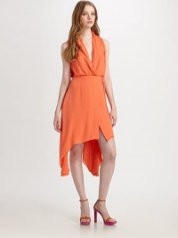 A comely silk frock that drapes effortlessly around the body in a cinched blouson silhouette.Draped V necklineSleevelessDraped bodiceSide openingsSelf-beltAsymmetrical hemAbout 36 from shoulder to hemSilkDry cleanImportedModel shown is 5'10½ (179cm) wearing US size 4. A comely silk frock that drapes effortlessly around the body in a cinched blouson silhouette.Draped V necklineSleevelessDraped bodiceSide openingsSelf-beltAsymmetrical hemAbout 36 from shoulder to hemSilkDry cleanImportedModel shown is 5'10½ (179cm) wearing US size 4.