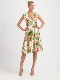 A pretty sweetheart neckline shapes this gorgeous wrap silhouette of printed silk.Sweetheart necklineExtended shouldersSelf-beltSide zipperAbout 41 from shoulder to hemSilkDry cleanMade in USA of Italian fabricModel shown is 5'9 (175cm) wearing US size 4. A pretty sweetheart neckline shapes this gorgeous wrap silhouette of printed silk.Sweetheart necklineExtended shouldersSelf-beltSide zipperAbout 41 from shoulder to hemSilkDry cleanMade in USA of Italian fabricModel shown is 5'9 (175cm) wearing US size 4.