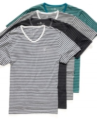 Get in line with sleek casual style wearing one of these v-neck t-shirts from Marc Ecko Cut & Sew. Get in line with sleek casual style wearing one of these v-neck t-shirts from Marc Ecko Cut & Sew.