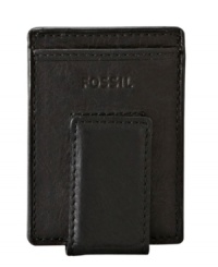 A money clip adds a modern touch to this classic wallet from Fossil. A money clip adds a modern touch to this classic wallet from Fossil.