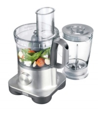 It takes two to command the kitchen like a professional. The 2-in-1 design of this food processor and blender lets you take on entire recipes from start to finish. Including a range of attachments for every task, this do-it-all gadget offers a range of speeds for precision results. 1-year warranty. Model DFP250. It takes two to command the kitchen like a professional. The 2-in-1 design of this food processor and blender lets you take on entire recipes from start to finish. Including a range of attachments for every task, this do-it-all gadget offers a range of speeds for precision results. 1-year warranty. Model DFP250.