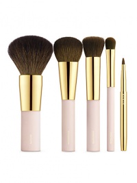 The right brushes make makeup easy. This essential set of luxurious brushes complements AERIN's effortless beauty collection. It's everything you need for the look you want. The set includes: Foundation, bronzer, highlighter, concealer and lip brushes, all held in a signature AERIN bag. Imported. The right brushes make makeup easy. This essential set of luxurious brushes complements AERIN's effortless beauty collection. It's everything you need for the look you want. The set includes: Foundation, bronzer, highlighter, concealer and lip brushes, all held in a signature AERIN bag. Imported.