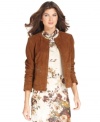 Throw on this petite suede leather jacket from Jones New York for an easy transitional summer to fall look!