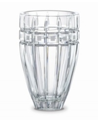 A new look for fine, full-lead crystal with bold, deeply cut facets on a subtly rounded shape. A new look for fine, full-lead crystal with bold, deeply cut facets on a subtly rounded shape.