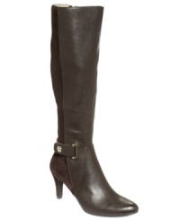 Double the pleasure. The Crush dress boots from Ellen Tracy are twice as nice with a combination of leather and suede. Double the pleasure. The Crush dress boots from Ellen Tracy are twice as nice with a combination of leather and suede.