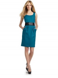 THE LOOKScoopneckConcealed back zipSleevelessFront slash pocketsPleated at waistRemovable beltVented backTHE FITAbout 39½ from shoulder to hemTHE MATERIALLinenFully linedCARE & ORIGINDry cleanImportedModel shown is 5'11 (180cm) wearing US size 4. THE LOOKScoopneckConcealed back zipSleevelessFront slash pocketsPleated at waistRemovable beltVented backTHE FITAbout 39½ from shoulder to hemTHE MATERIALLinenFully linedCARE & ORIGINDry cleanImportedModel shown is 5'11 (180cm) wearing US size 4.