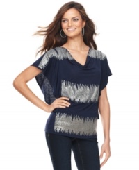 Shine from day to night with INC's butterfly sleeve top, showcasing a sequined front-- team it with the season's hottest jeans! Shine from day to night with INC's butterfly sleeve top, showcasing a sequined front-- team it with the season's hottest jeans!