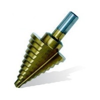 Neiko Titanium Step Drill Bit - 1/4 to 1-3/8 in 1/8 Increments, 10 Steps Neiko Titanium Step Drill Bit - 1/4 to 1-3/8 in 1/8 Increments, 10 Steps