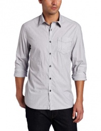 Kenneth Cole Men's Raw Edge Stripe Shirt Kenneth Cole Men's Raw Edge Stripe Shirt