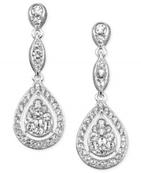 With a delicate teardrop shape and sparkling details, these Eliot Danor earrings dress up even the most basic looks. Crafted in elegant rhodium-plated mixed metal with crystal accents. Approximate drop: 1-1/2 inches. With a delicate teardrop shape and sparkling details, these Eliot Danor earrings dress up even the most basic looks. Crafted in elegant rhodium-plated mixed metal with crystal accents. Approximate drop: 1-1/2 inches.