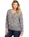 Lucky Brand Women's Plus-Size Farrah Printed Top